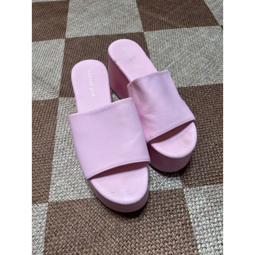 Madden Girl Cake Pink Platform Slide Sandals Women 8M CAKE01J1 Retro Y2K Chunky